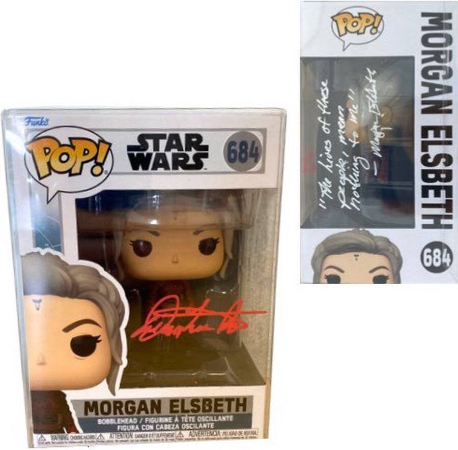Gesigneerde Funko Pop! Star Wars Morgan Elsbeth #684 + Quote signed by Diana Lee Inosanto