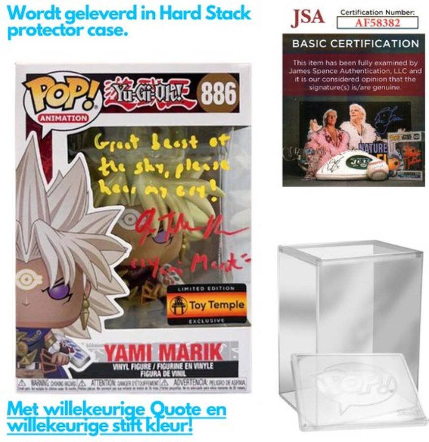 Gesigneerde Funko Pop! Yu-Gi-Oh Yami Marik #886 + Quote