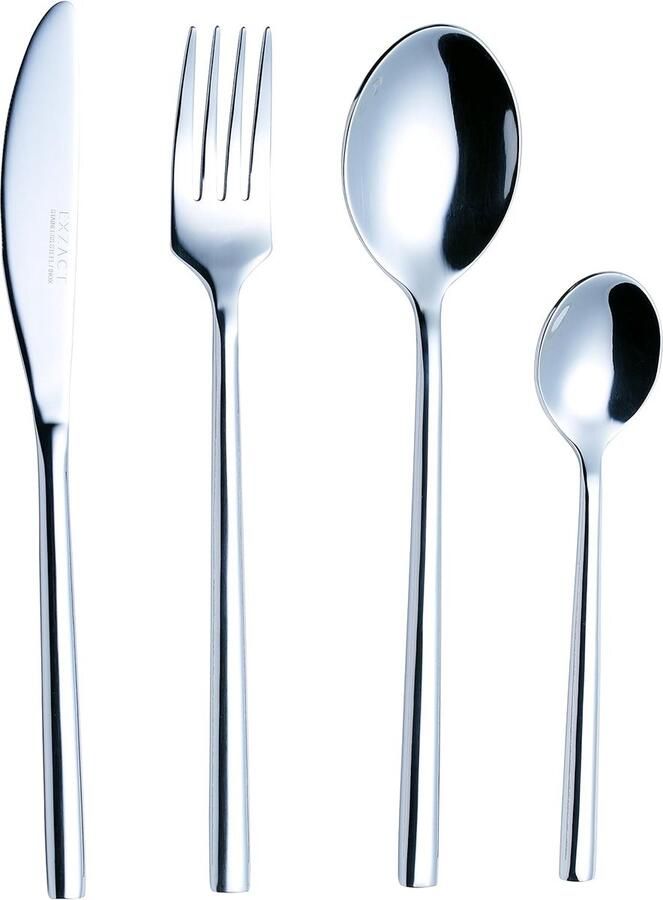 Gesmeed RVS bestek 24 delig 6 x tafelvorken 6 x tafelmessen 6 x dinerlepels 6 x theelepels