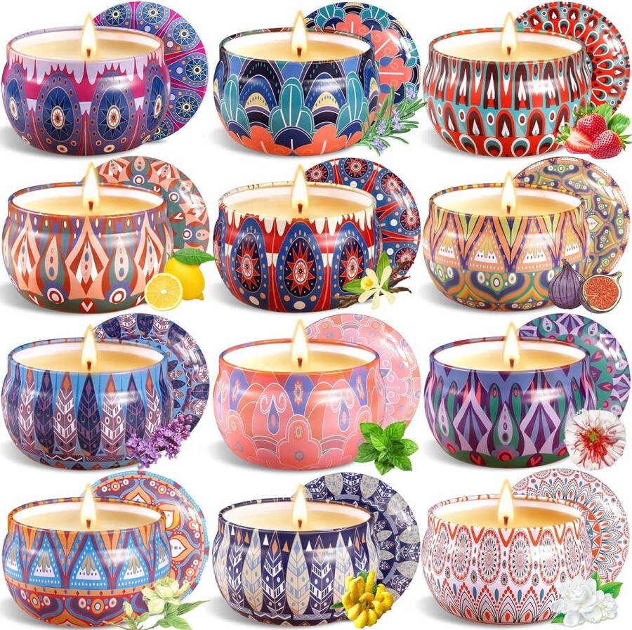 Geurkaarsen set 12 stuks