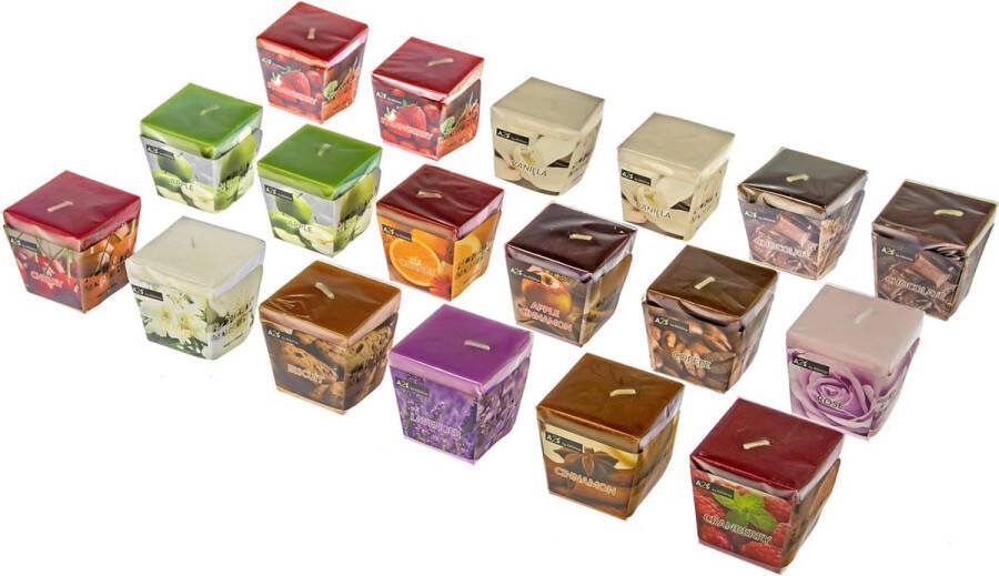 Geurkaarsen set 18 pack