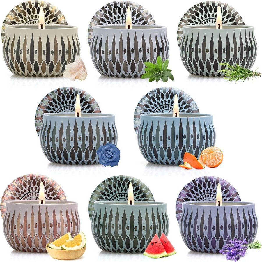 Geurkaarsen set 8 stuks