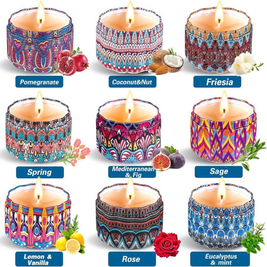 Geurkaarsen set 9-pack