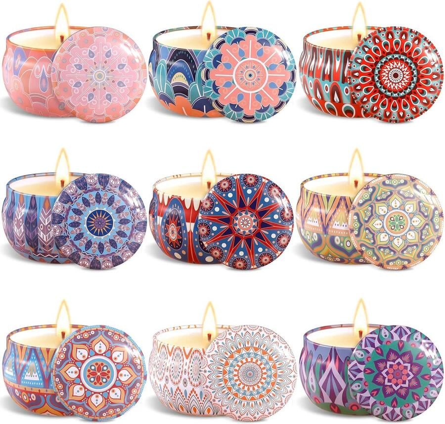 Geurkaarsen set 9 stuks