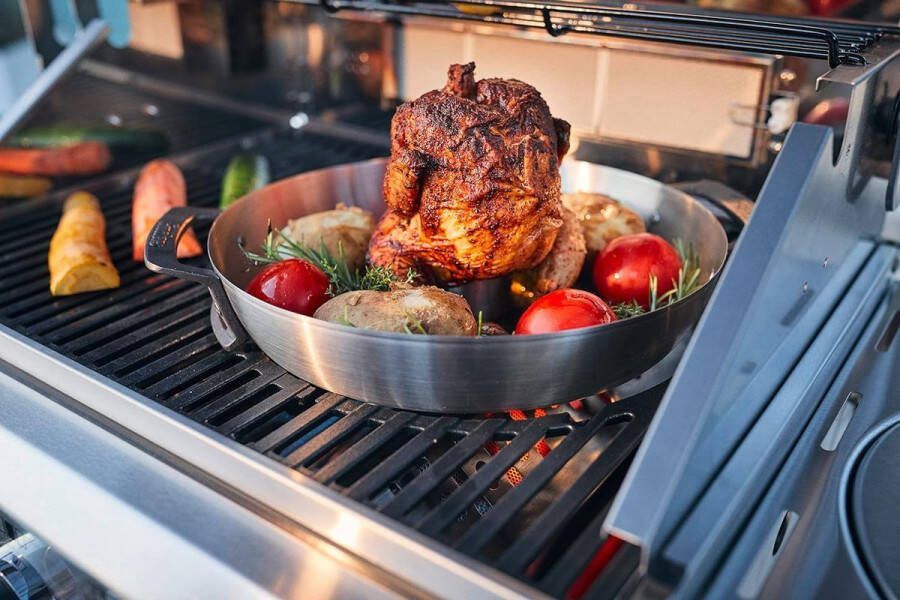 Gevogeltebraad van roestvrij staal + gietijzeren handgrepen grillrooster voor Enders gasbarbecues Monroe Kansas Boston BrooKLYN Next Chicago 3