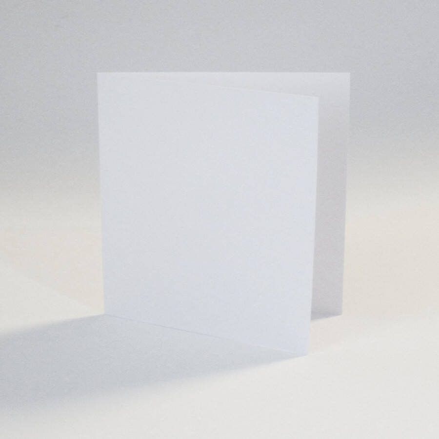 Gevouwen Kaarten Blanco Wit 250g m2 40 stuks 13x13 cm gevouwen 26x13 cm ongevouwen met bijpassende enveloppen