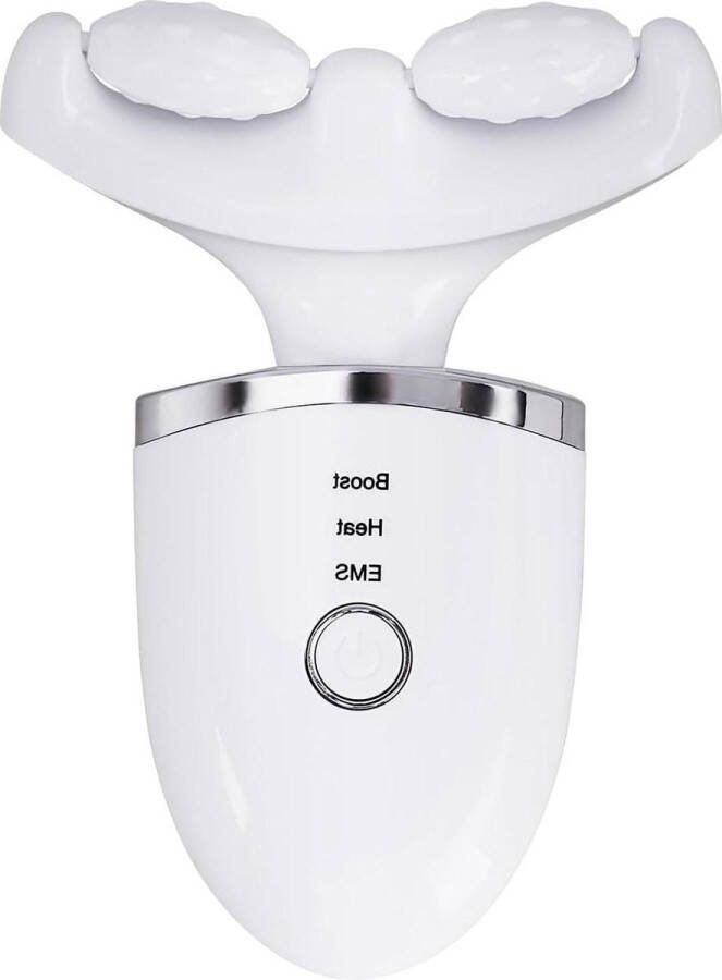Gezichts-hals Anti-rimpel EMS Verwarming Kleurlicht Nekverzorging Anti-aging Huidverzorging Poriënspanning Rollende Massagekop Sonische Trillingen