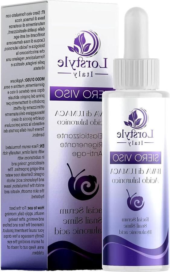 Gezichtsserum met slakkenslak en hyaluronzuur hydraterend elastisch anti-rimpel anti-aging dames en heren Made in Italy Snail Protection