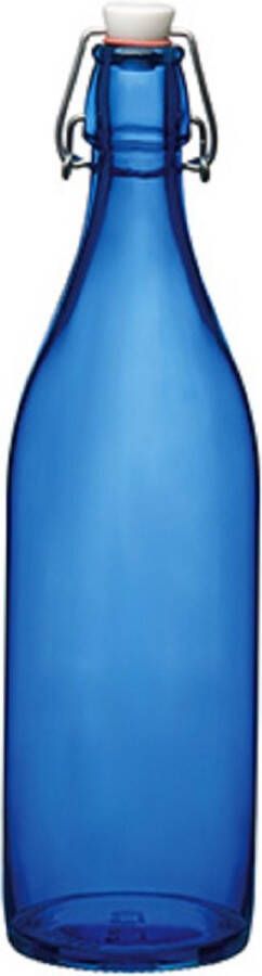Giara-Blauw Fles Met Capsule 1L (set van 6)