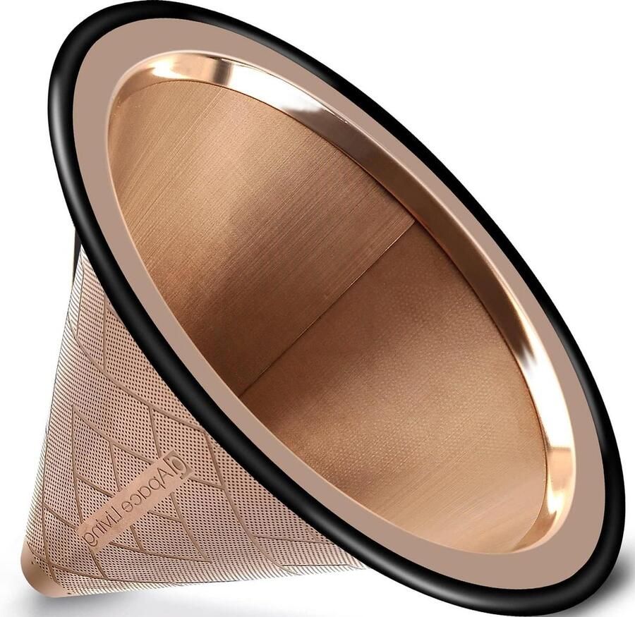Giet over koffiefilter brede metalen basis herbruikbare roestvrijstalen koffiedruppelaar perfect voor Chemex Hario Bodum papierloos koffiefilter duurzaam brouwen. Coffee Strainer