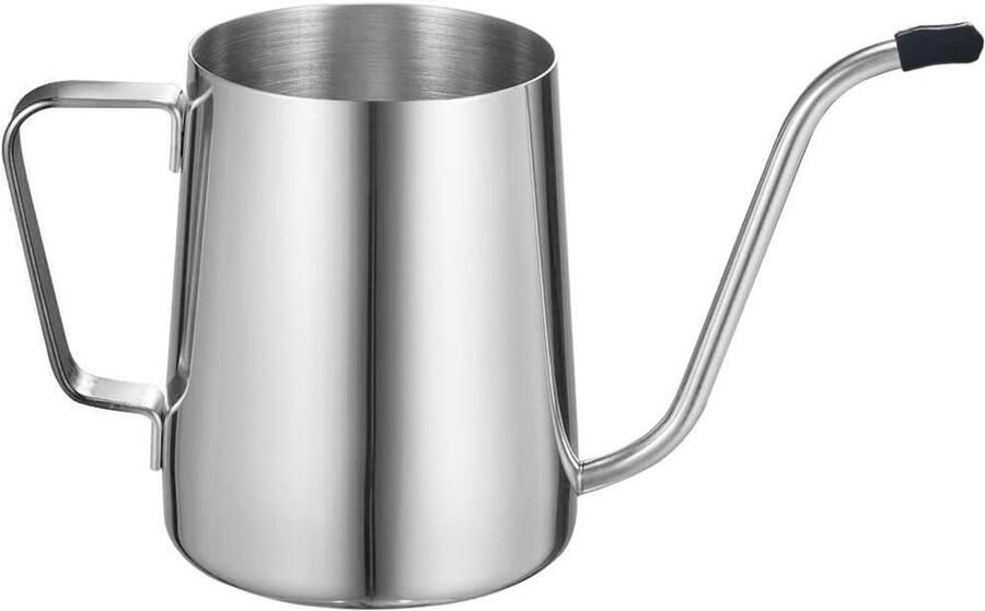 Giet over koffiepot roestvrijstalen handdruppelketel- lange smalle tuit- oorhand- 276 x 295 x342 Koffiepot