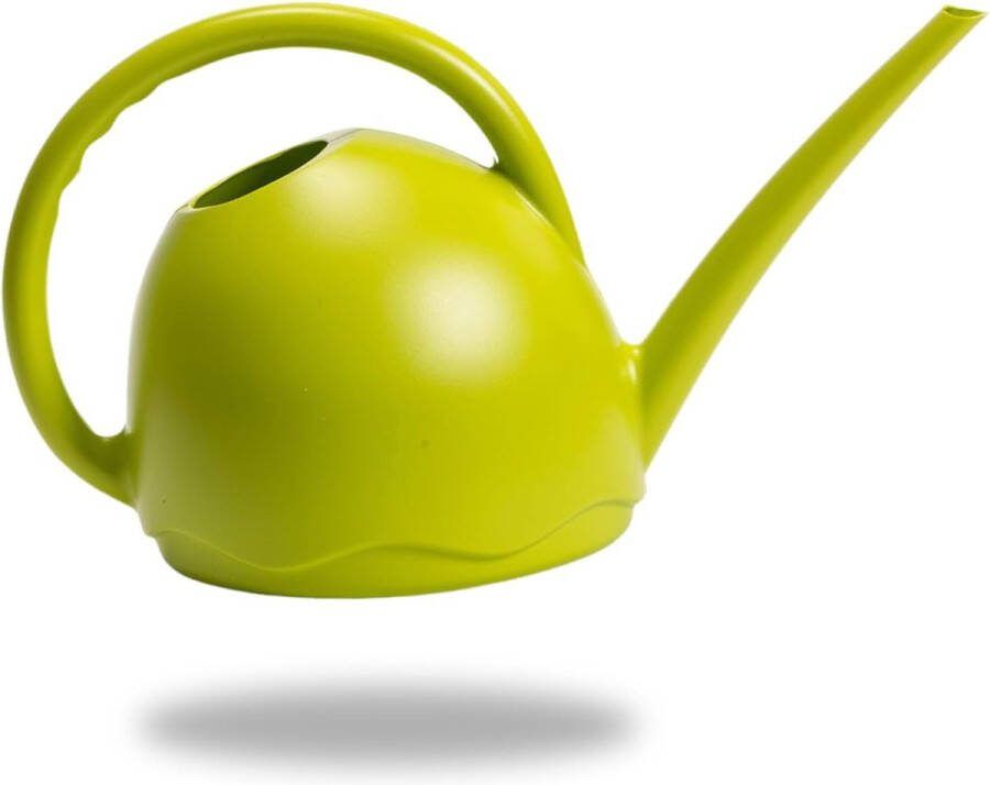 Gieter klein voor kamerplanten 1 8 liter gieter Medusa met lange schenktuit bloemgieter van kunststof voor binnen groen