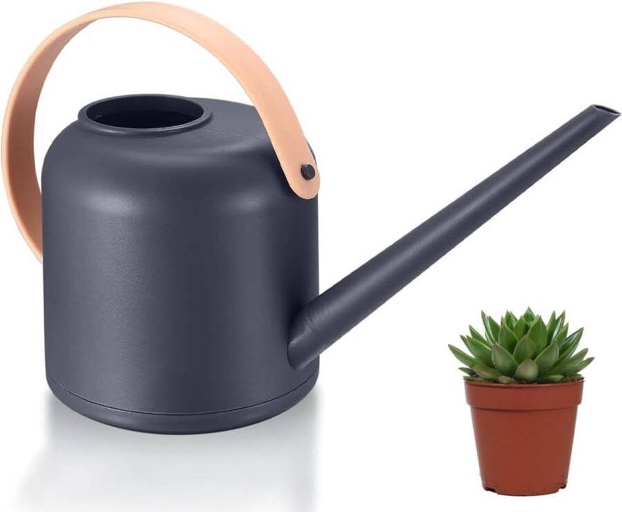 Gieter voor binnen plantengieter 1 7 l gieter met lange tuit kleine gieter voor het besproeien van tuinplanten bloemen hangende planten (grijs)
