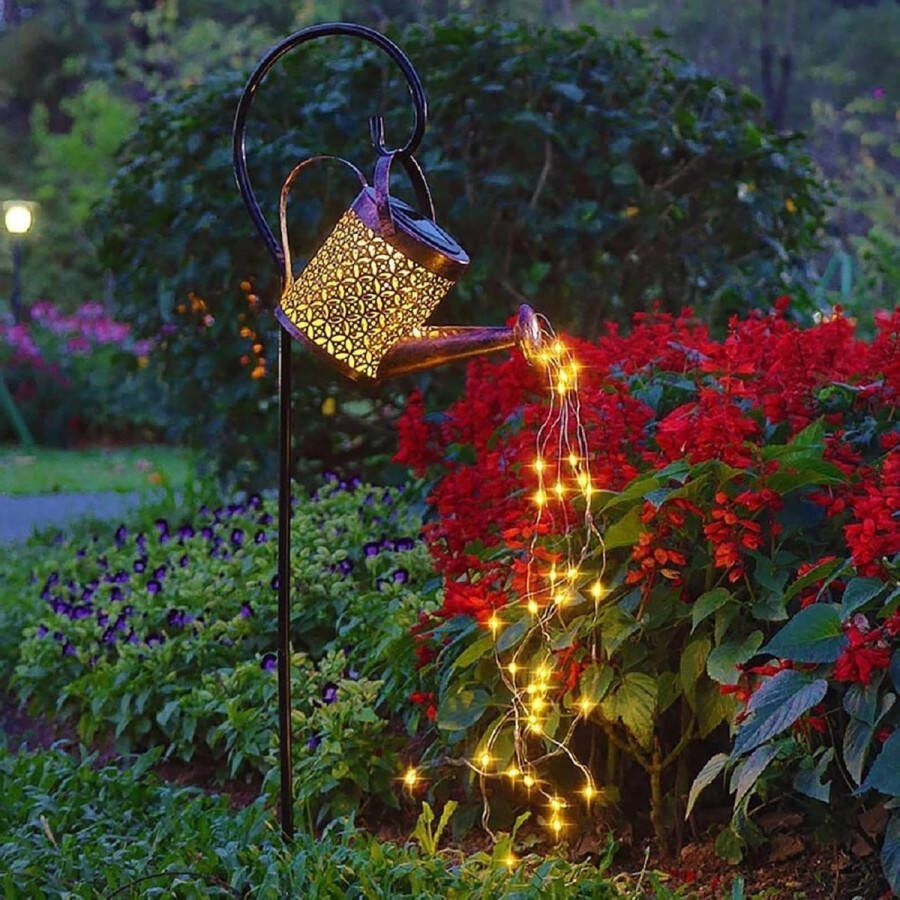 Gieter voor solar verlichting met LED-verlichting Verlicht je tuin met milieuvriendelijke solarverlichting