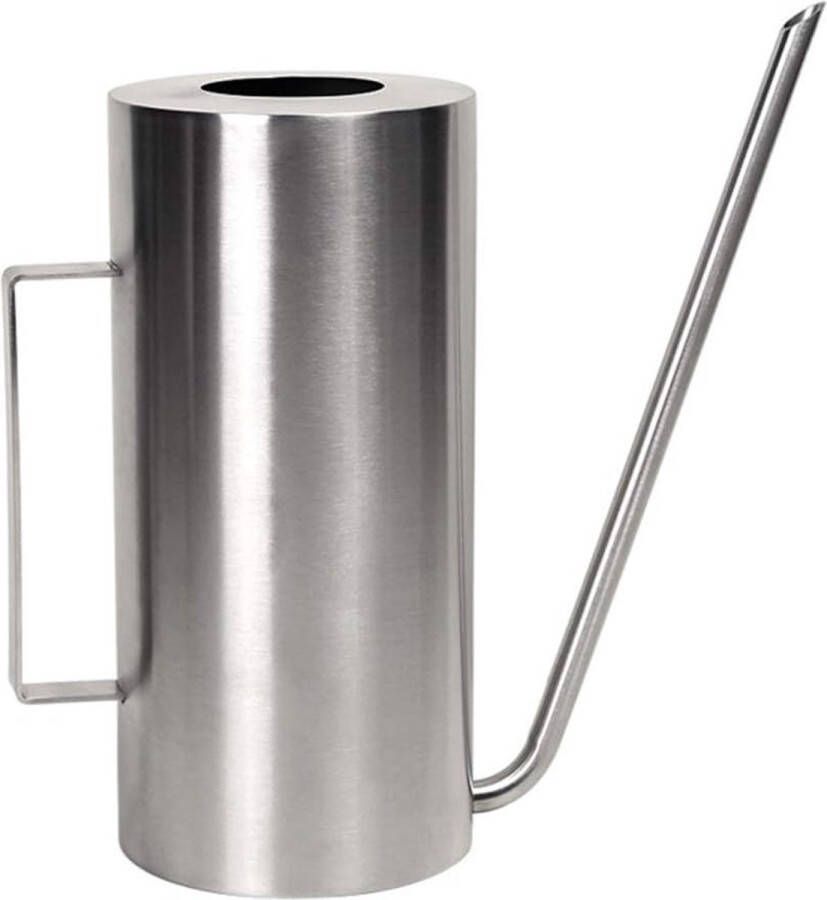 Gieter zilver 1 5 l roestvrij staal gieter voor kamerplanten vetplanten tuingieter vintage metaal bloemengieter voor binnen en buiten kleine gieter met comfortabele handgreep lange uitloop