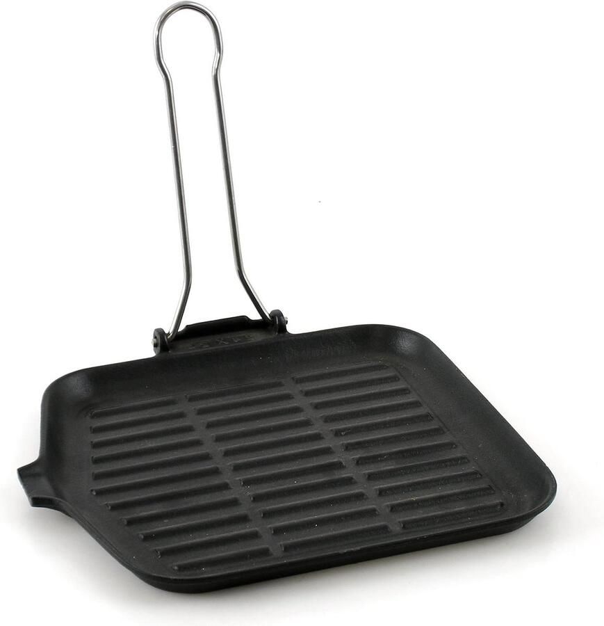 Gietijzeren grillpan Dietella gietijzer aluminium antraciet 24 x 24 cm