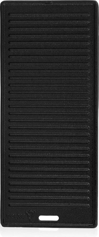 Gietijzeren grillplaat omkeerbare plaat geëmailleerd 45 x 195 cm BBQ gasgrill houtskoolgrill geschikt voor buiten gebruik
