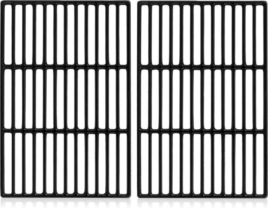 Gietijzeren grillrooster (2 stuks) geëmailleerd 415 x 275 cm voor gas- en houtskoolgrill Topkwaliteit! Barbecue