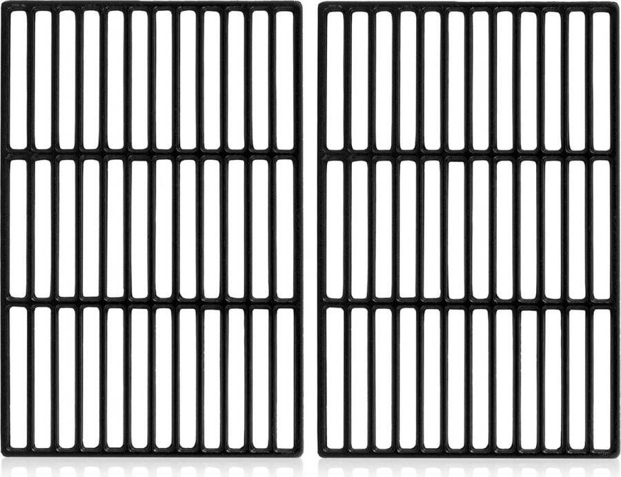 Gietijzeren grillrooster 2 stuks geëmailleerd gasgrill en houtskoolgrill Tepro Toronto Aktiva Angular EL Fuego Montreal 415 x 275 cm