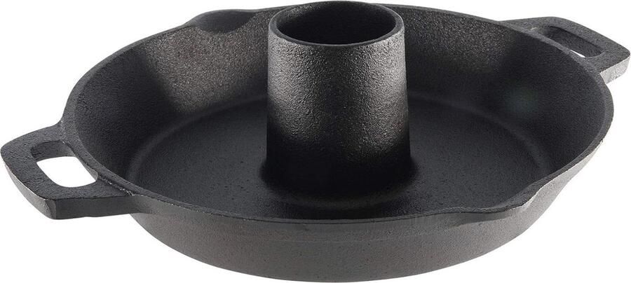 Gietijzeren kippenbraadpan Ø 30 cm IJzeren pan braadpan gevogeltehouder gietijzeren pan