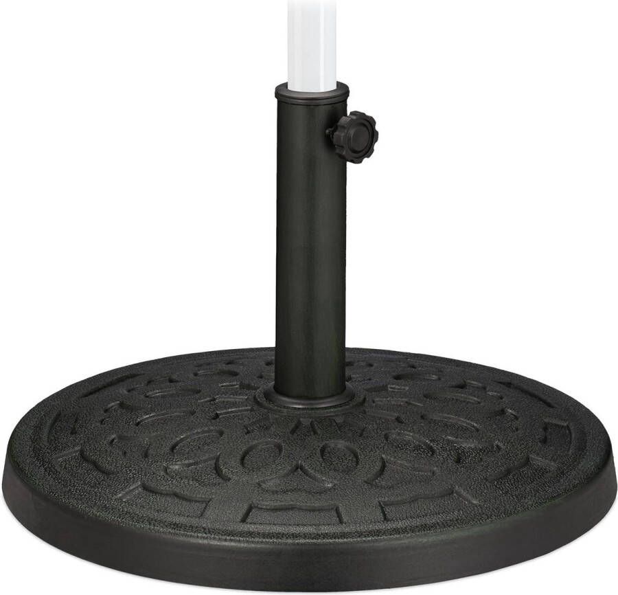 Gietijzeren look parasolvoet 38-50 mm Ø 50 cm tuin en balkon groen zwart