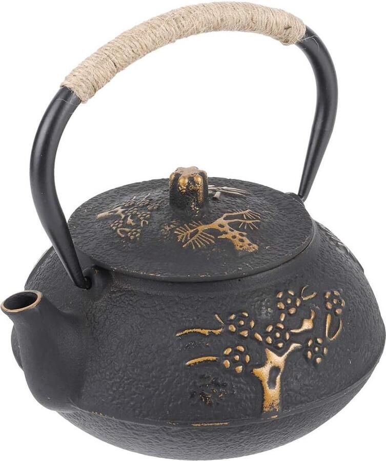 Gietijzeren theepot 900 ml Japanse theepot met infuser voor losse bladeren theeketel voor thuisgebruik keuken kantoor