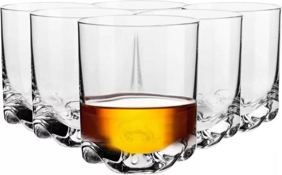 Gin Tumbler glazen Set van 6 280 ml Cocktailglazen Drinkdoos Thuis restaurant keukenset Vaatwasmachinebestendig