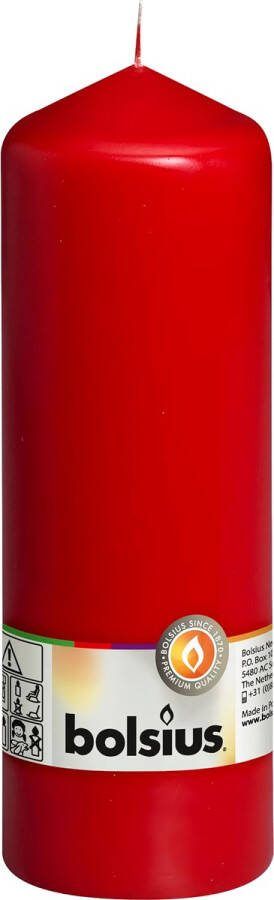 Gladde stompkaarsen rood set 8 stuks decoratieve huishoudelijke kaarsen lengte brandduur 75 uur ongeparfumeerd natuurlijke plantenwas 20 x 7 cm