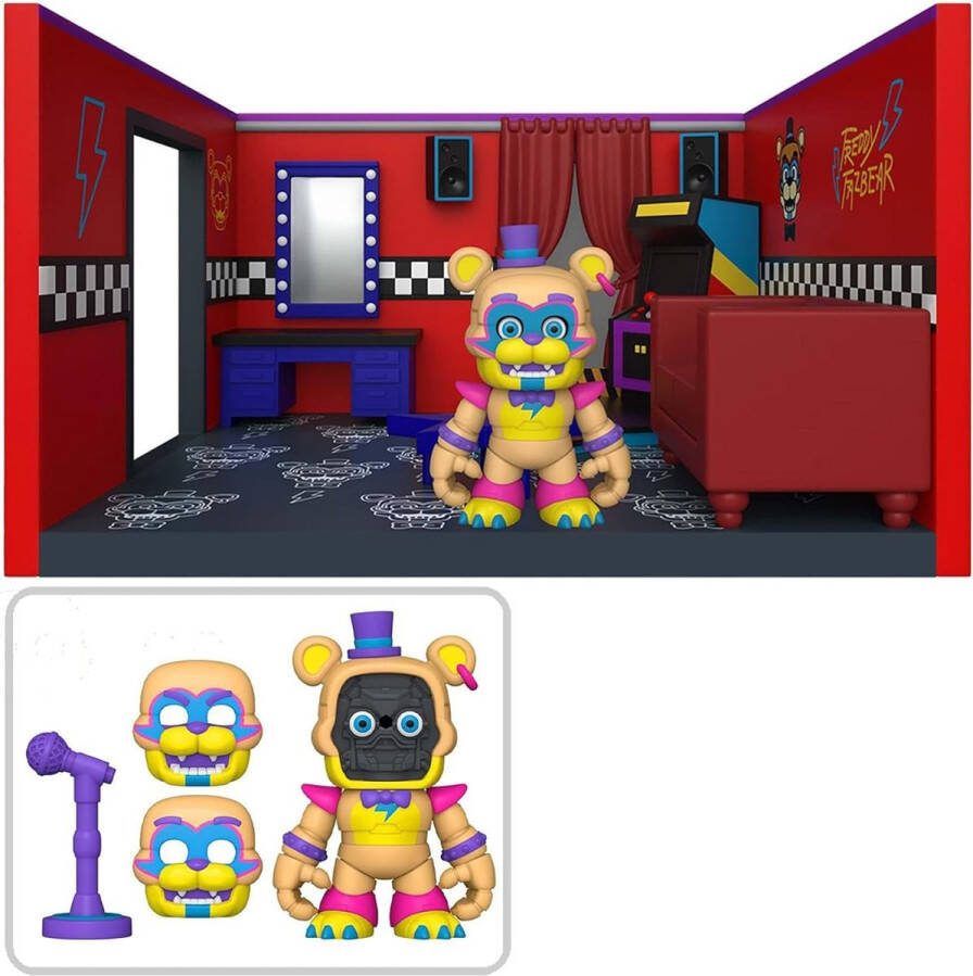 Glamrock Freddy with Dressing Room Freddy's Room Snap Playset Funko Five Nights at Freddy's Speelset