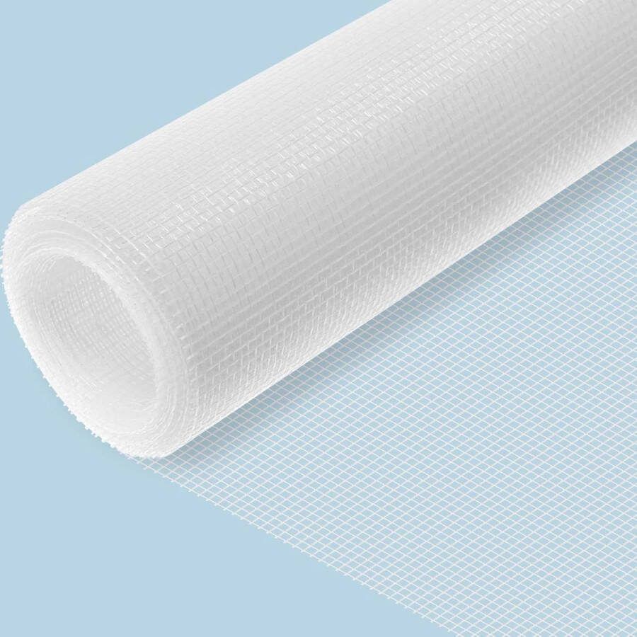 Glasvezel Raamhorren Snijdbaar 12 x 25 m Insectenhor voor Vensters en Deuren Vervanging Vliegenhor Anti-muggen Wit Raamscherm