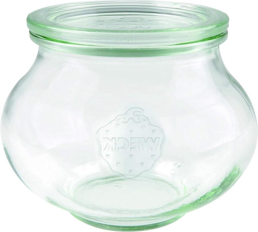 Glazen inmaakpotten 500 ml set van 6 inclusief klemmen en rubber deksel ø 80 mm dessertglazen jampotten