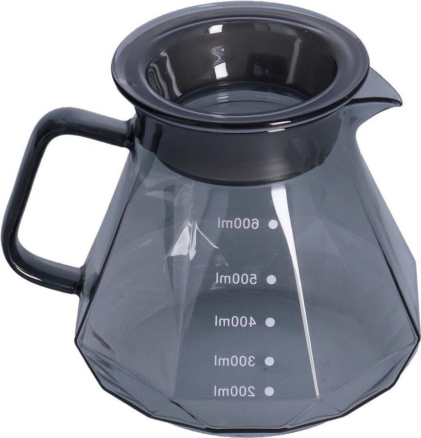 Glazen Koffieserverpot Hittebestendige Koffiedeeltpot Doorzichtige Theepot Bar Toonbank Receptie Kamer 600ml