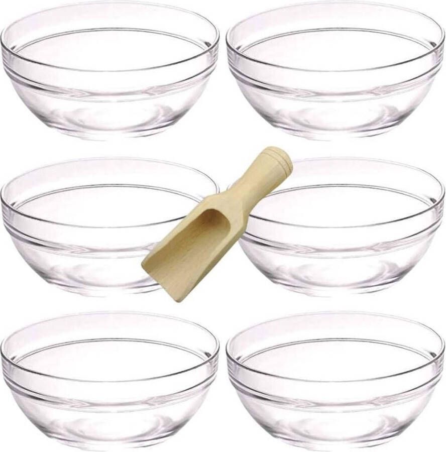 Glazen schaaltjes te gebruiken als dipschaal dessertschaal tapasschaal
