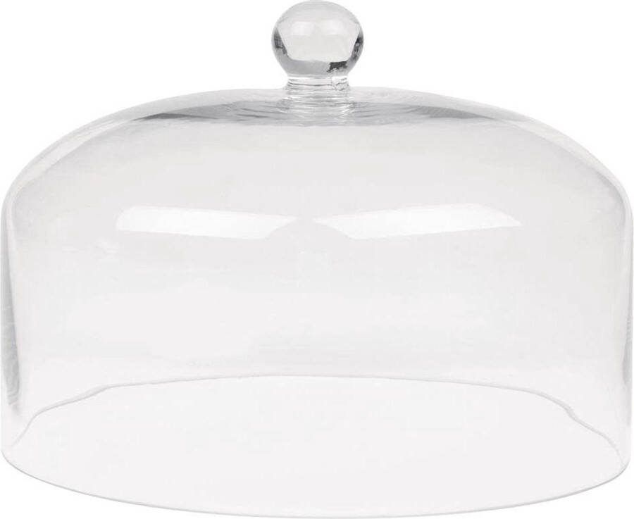 Glazen taartplateau met koepeldeksel 285(ø) x 200(h)mm helder glas zelfgemaakte taarten afternoon tea scones CS013 CS014 kaasstolp