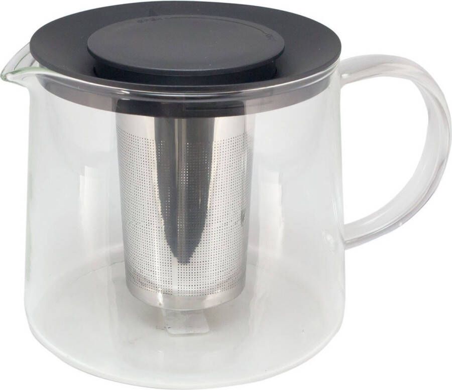 Merkloos Sans marque Glazen theepot met thee filter infuser 1 5 liter Theepotten theekannen Theepot met theeinfuser