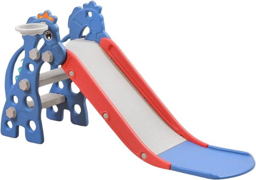 Glijbaan 2 Jaar – 3-in-1 Glijbaan Peuter Losse Glijbaan Met Basketbal Basket Voor Binnen En Buiten – Inklapbaar 135 x 55 x 67 cm