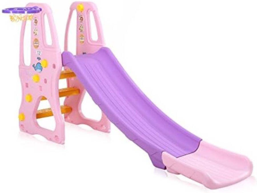 Glijbaan peuter Glijbaan 2 jaar Glijbaan buiten ‎124 x 56 x 25 cm Paars Roze
