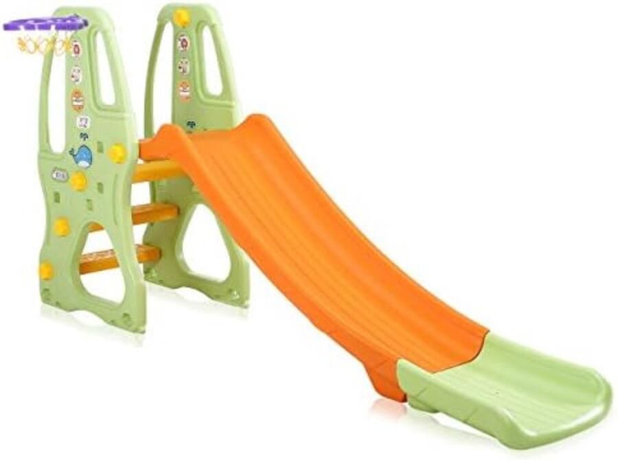 Glijbaan peuter Glijbaan 2 jaar Glijbaan buiten ‎185 x 76 5 x 98 5 cm Oranje Groen