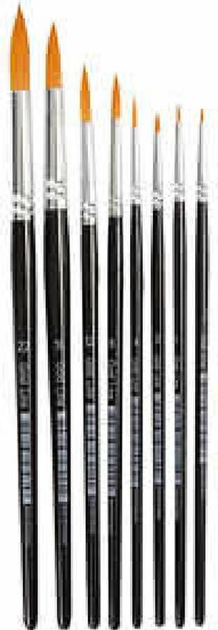 Gold Line penselen Rond afm 0-22 B: 1 5-8 mm 2x8 stuks