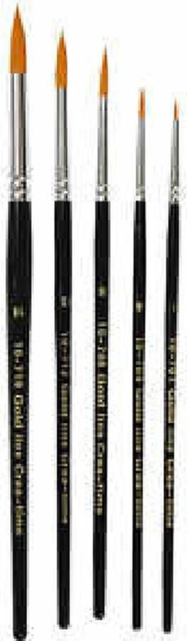Gold Line penselen Rond afm 1-18 B: 2-7 mm 2 x 5 stuks