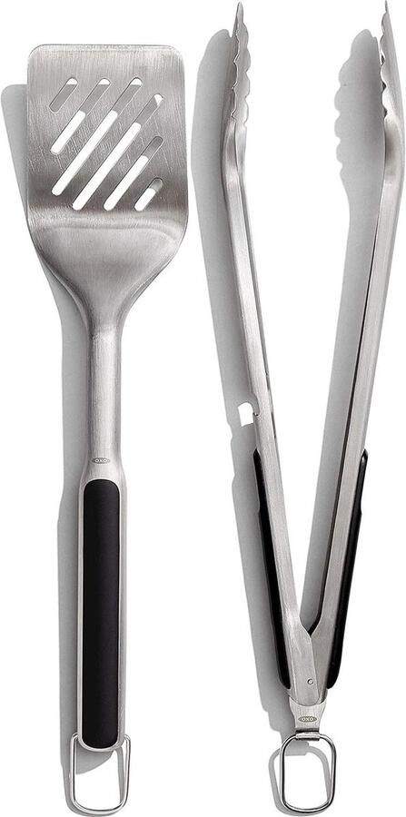 Good Grips Barbecueset bakspaan en tang voor buiten koken bbq tool