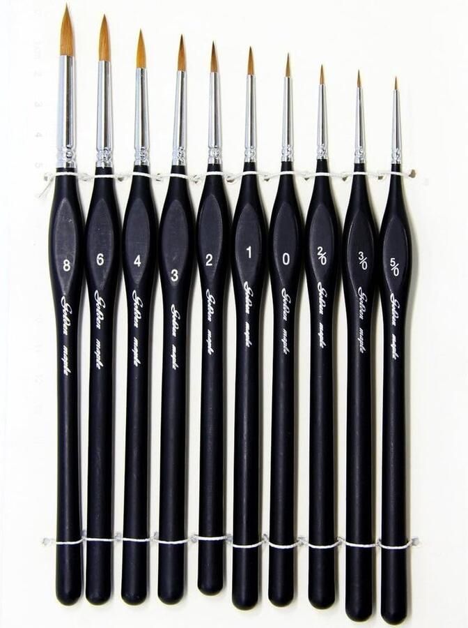 Goods Detail Penselen Set 10 Verschillende Kunstenaar Verfborstels voor Gedetailleerde Schilderijen in Mediums
