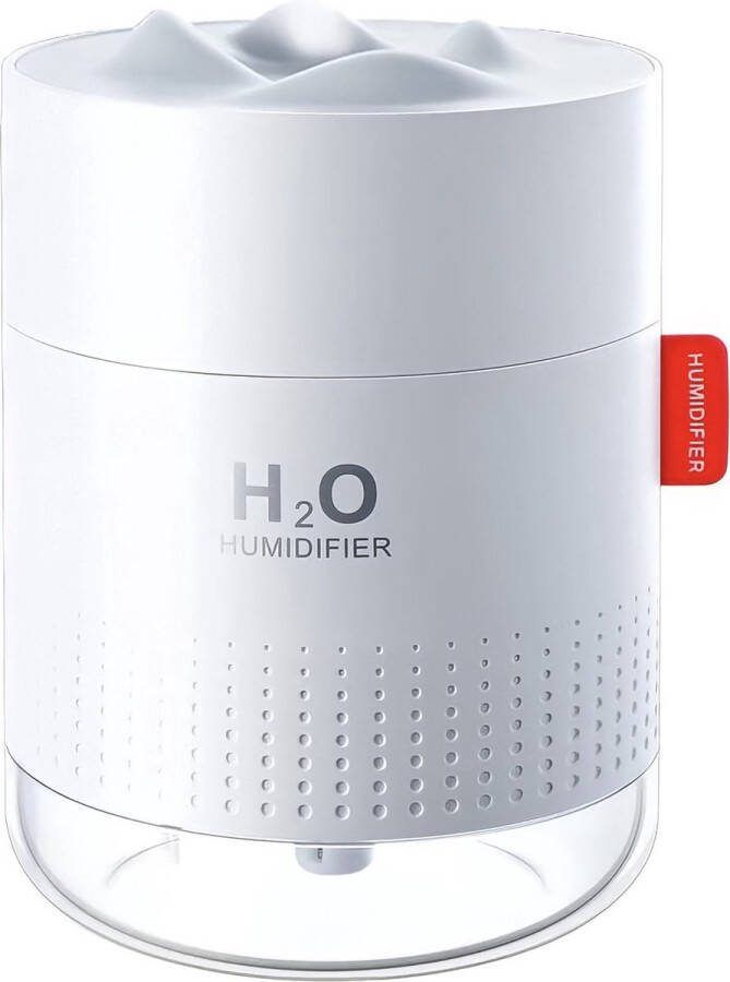Goods Luchtbevochtiger 500ML Nachtlampje Automatische uitschakeling Fluisterstille vernevelaar Luchtbevochtiger Slaapkamer Babykamer Snow Mountain Wit