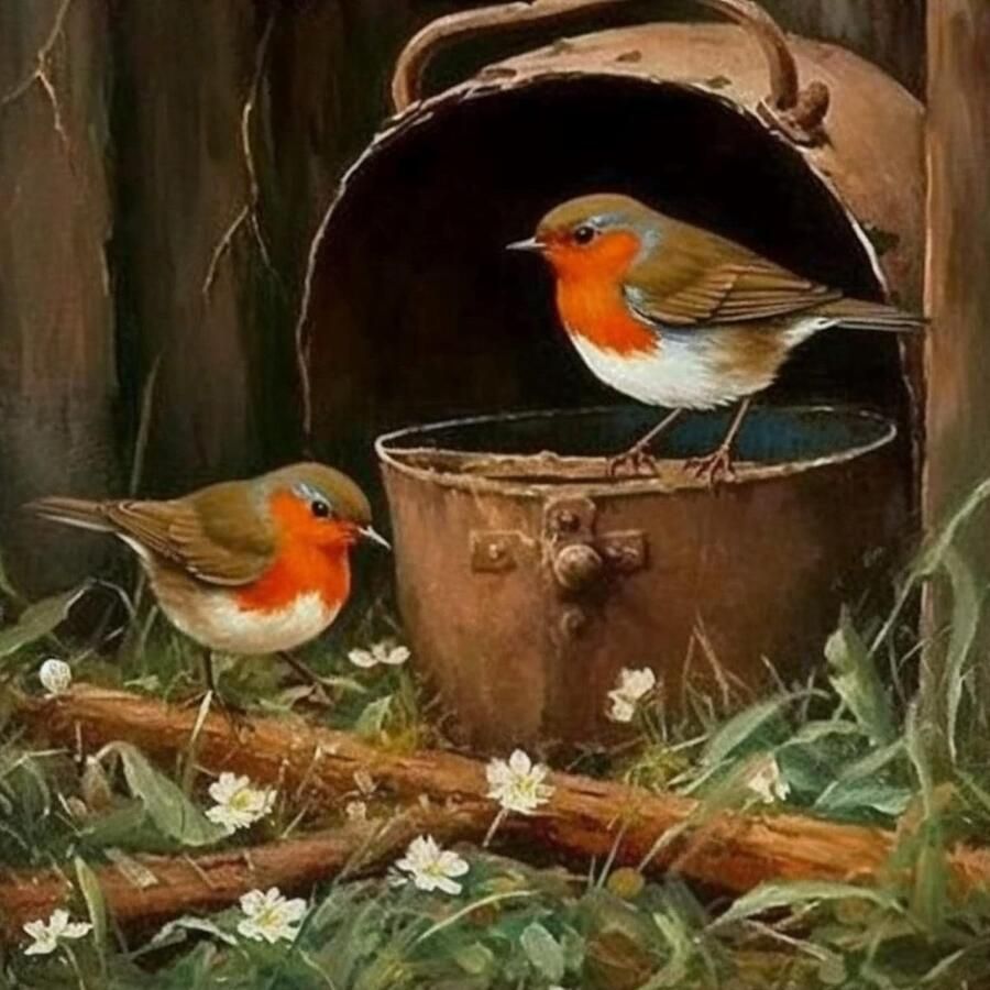 Goods Prachtige Vogel en Bladeren: 5D Diamond Painting Kit voor Volwassenen Complete Diamant Schilderset Handwerk voor Thuisdecoratie 30x30 cm
