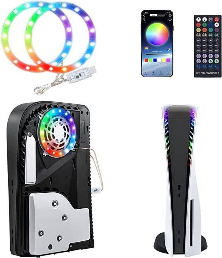 Goods RGB LED Strip Geschikt voor PS5 Pas je Console aan met 8 Kleuren Muzieksynchronisatie en Eenvoudige Installatie Creëer een Unieke Sfeer en Beleef je Gamingavonturen in Stijl