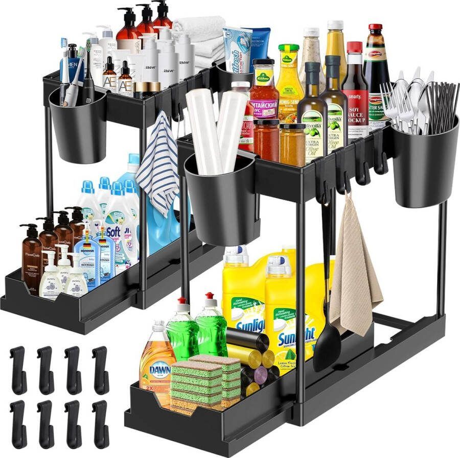 Gootsteenkast Organizer Keukenkast Organizer Gootsteenkast Gootsteenrek Keukenkast Rek
