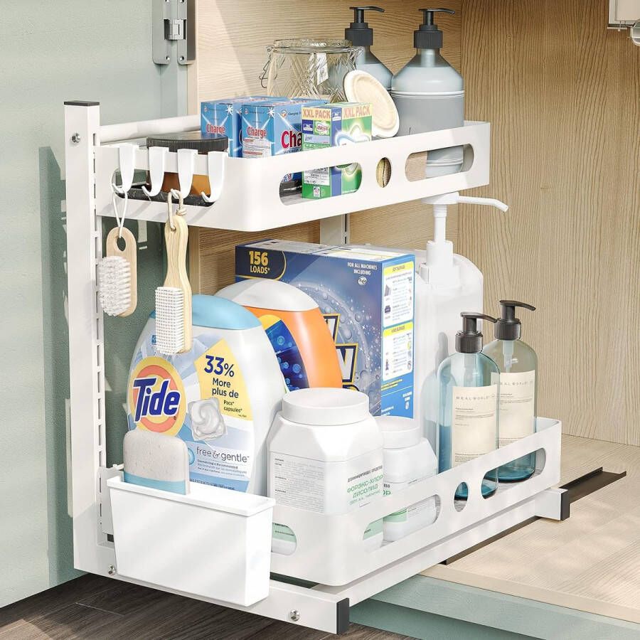 Gootsteenkast Organizer Keukenkast Organizer Gootsteenkast Gootsteenrek Keukenkast Rek