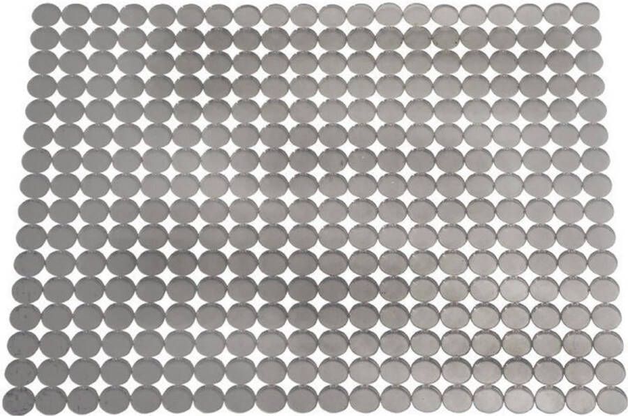 Gootsteenmat 70663 aanrecht Grote kunststof afdruiprek mat bestek afdruiprek mat voor bestek en serviesgoed grijs 394x305mm