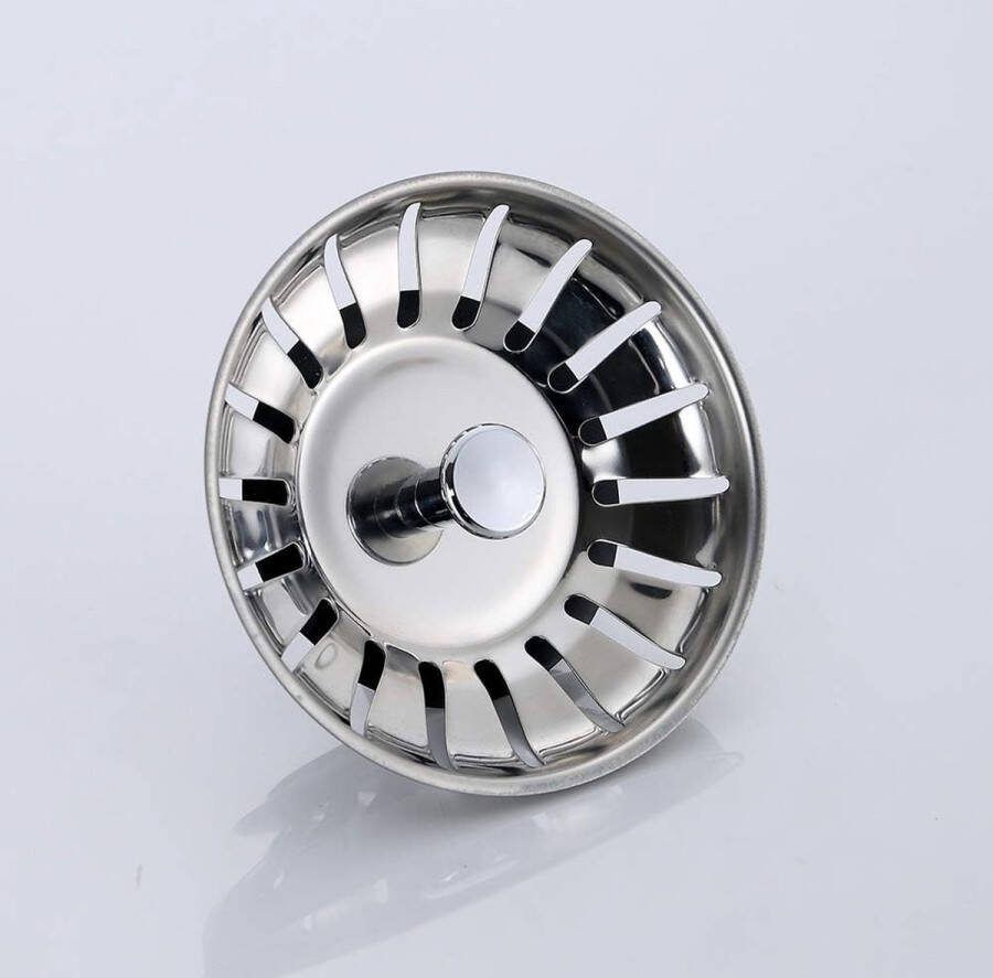 Gootsteenzeefje Plug 304 Roestvrijstalen Spoelbak Zeef Voor Gootstenen Diameter 79mm (2 Packs)