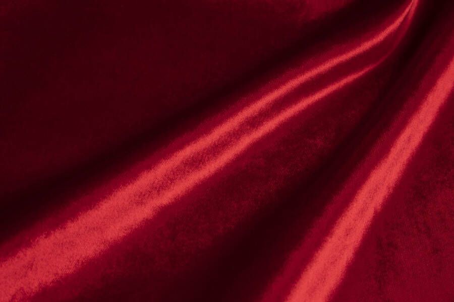 Gordijn velours rood kant en klaar met band H270xB135 cm